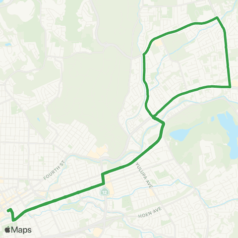 Santa Rosa CityBus con Valley Mission map