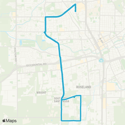 Santa Rosa CityBus ny Point Road map