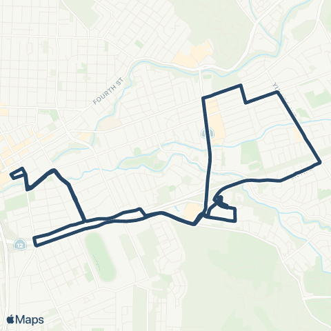 Santa Rosa CityBus t Circulator map