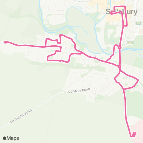 Salisbury Reds Blue Boar Row - New Canal map
