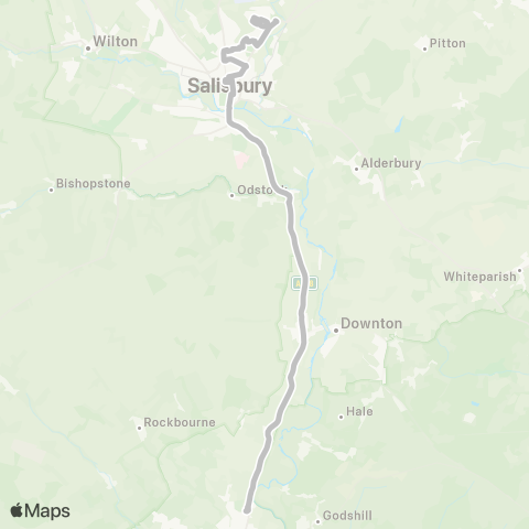 Salisbury Reds Burgate Sch Layby - Hampton Pk Roundabout map