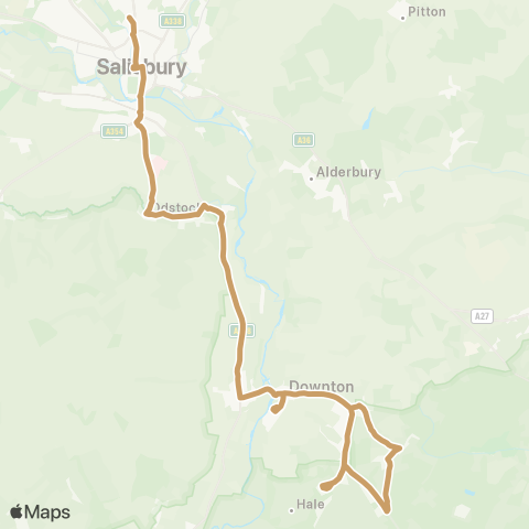 Salisbury Reds Blue Boar Row - Morgans Vale Corner map