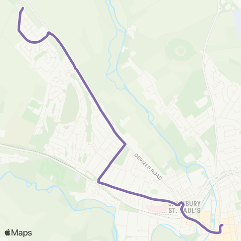 Salisbury Reds Sheppard Lane - Blue Boar Row map