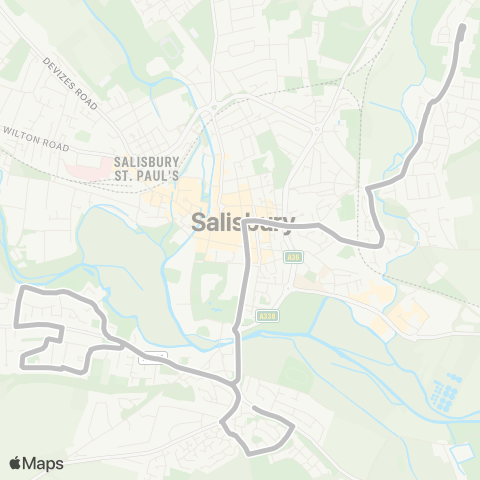 Salisbury Reds Laverstock Schools - Old Parsonage map