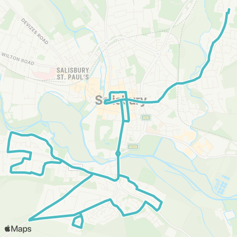 Salisbury Reds Blue Boar Row - Tesco map