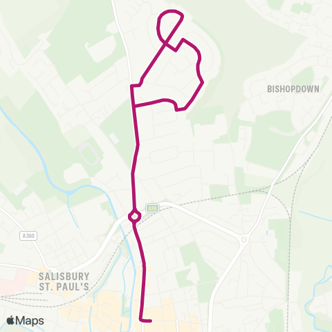 Salisbury Reds Castle Street - Endless Street map