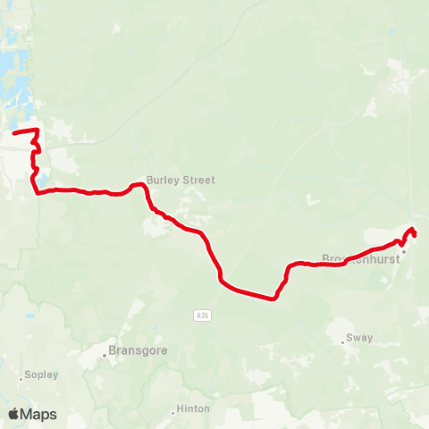 Salisbury Reds Broadshard Lane - Brockenhurst College map