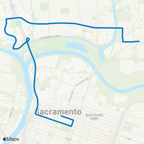 SacRT West El Camino map