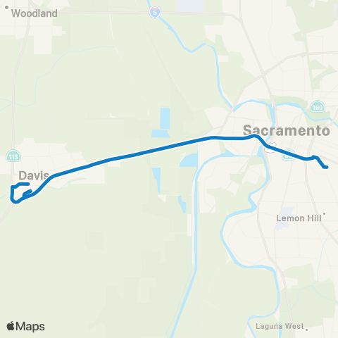 SacRT Causeway Connection map