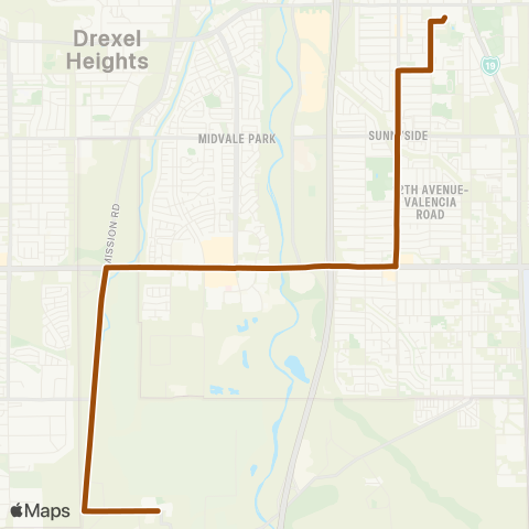 Sun Shuttle San Xavier map
