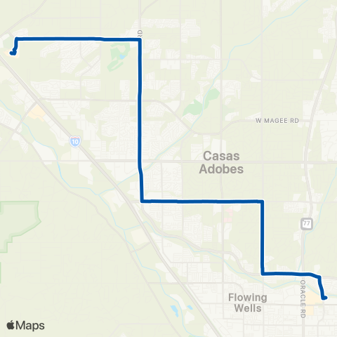 Sun Shuttle Thornydale / Orange Grove map