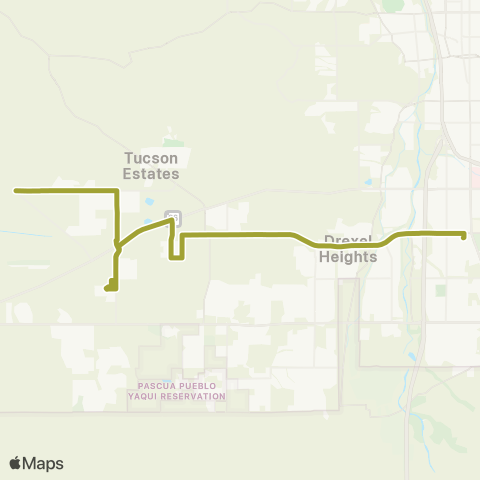 Sun Shuttle Tucson Estates / Valencia West map