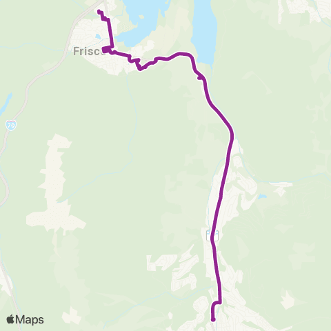 Summit Stage Frisco - Breckenridge map
