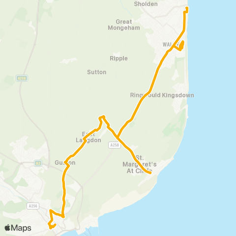 Stagecoach South East South Street - Pencester Road map