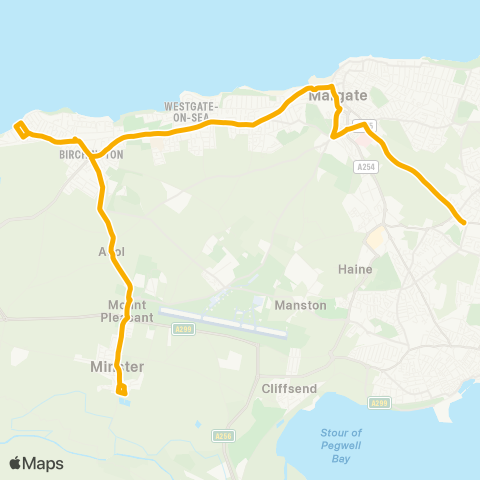 Stagecoach South East Dane Court School - Church map