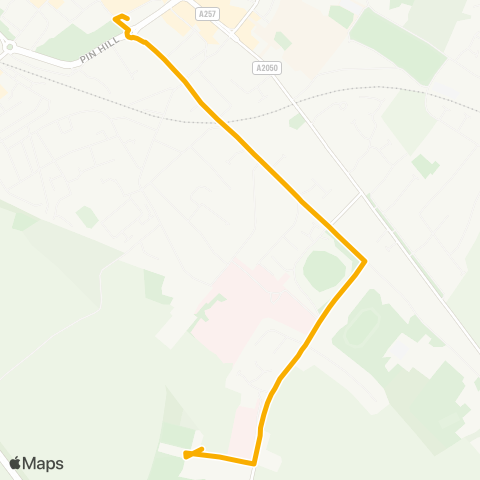 Stagecoach South East Bus Sta - Simon Langton Boys' Sch Grounds map