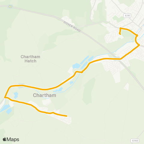 Stagecoach South East Old Church Way - The Canterbury Academy map