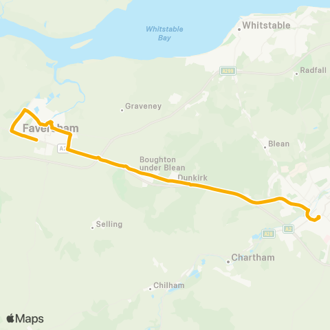 Stagecoach South East Foot of Beachy Head - Gildredge Road map