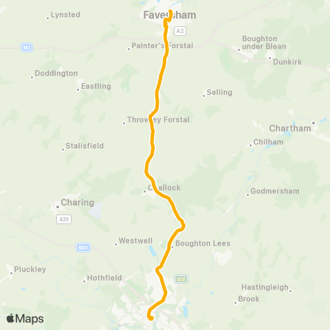 Stagecoach South East Park Street - Court Street map
