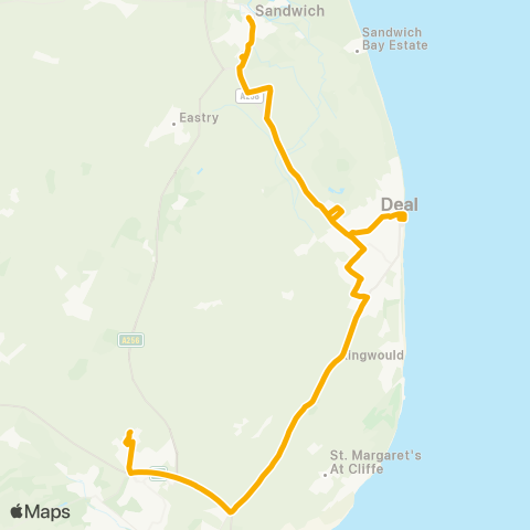 Stagecoach South East Pencester Road - Bay Hill map