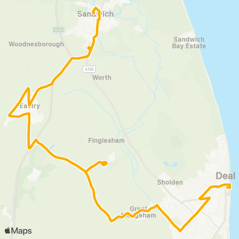 Stagecoach South East Pencester Road - Guildhall map