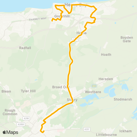 Stagecoach South East Coulter Road Layby - Ivy Lane map