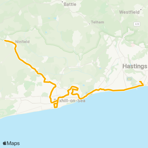 Stagecoach South East Putlands Crescent - Railway Station map