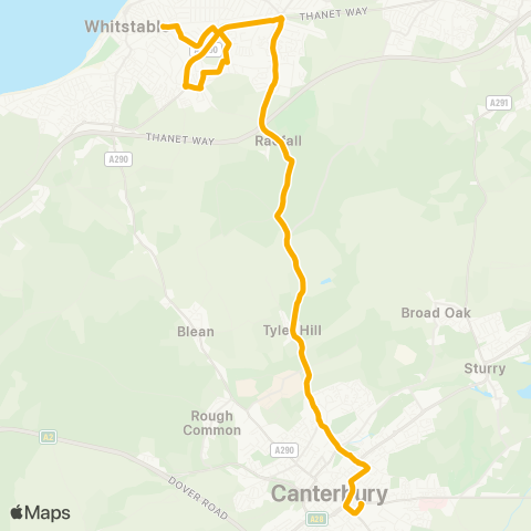Stagecoach South East Barton Court School - Lucerne Drive East map