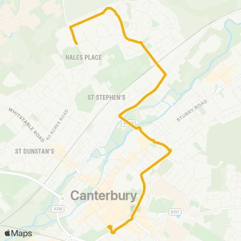 Stagecoach South East The Archbishop's School - Bus Station map