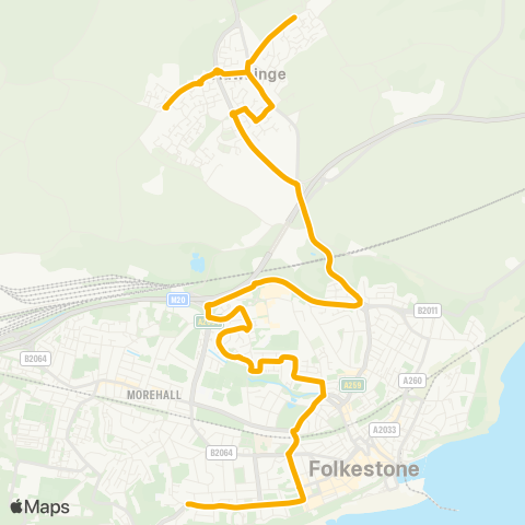 Stagecoach South East Coolinge Lane - Millfield map