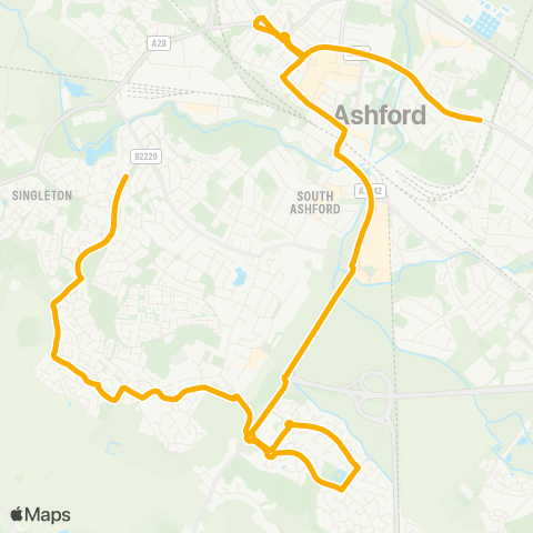 Stagecoach South East Highworth School - School map