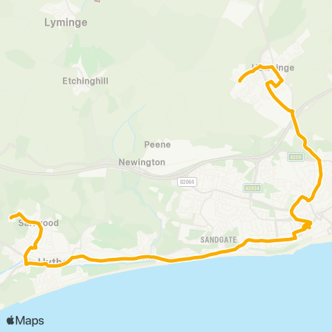 Stagecoach South East Battle of Britain Museum - Brockhill Pk Sch map