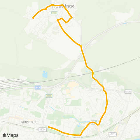 Stagecoach South East Harvey Grammar Sch - Battle of Britain Museum map