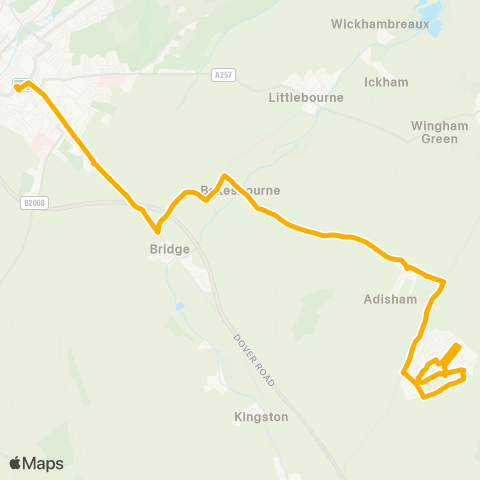 Stagecoach South East Baptist Church - Bus Station map