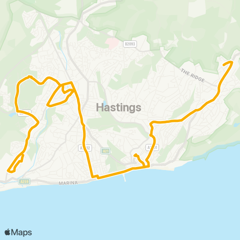 Stagecoach South East Tesco - Ivy Gardens map