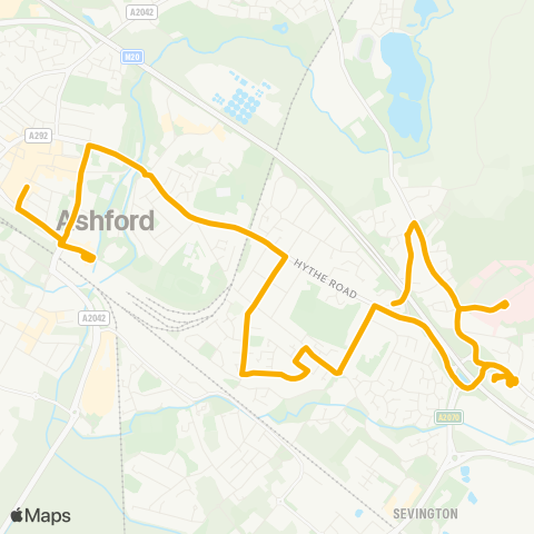 Stagecoach South East Ashford International Railway Sta - High Trees Close map