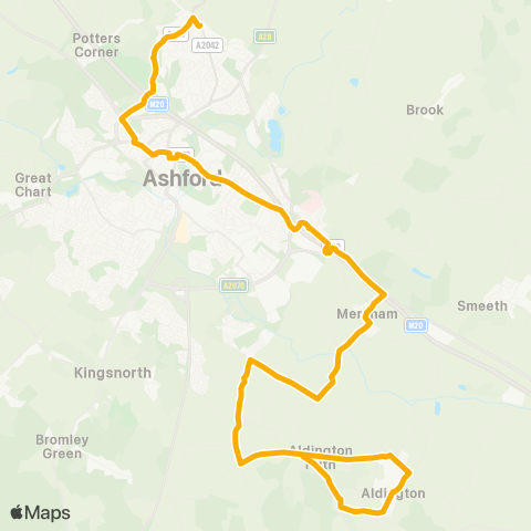 Stagecoach South East Ashford International Railway Sta - Ashford International Railway Sta map