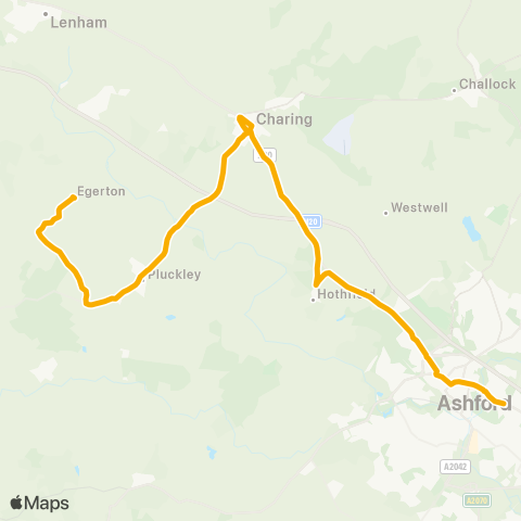 Stagecoach South East The Norton Knatchbull Sch - The George map