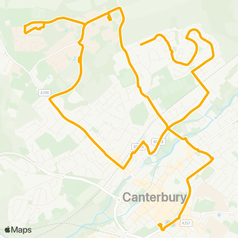 Stagecoach South East Bus Station - Tenterden Drive Layby map