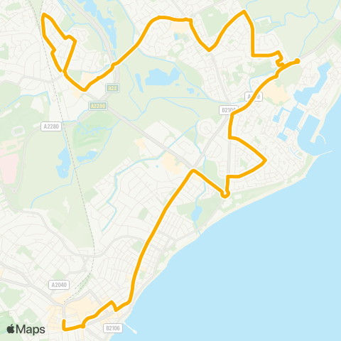 Stagecoach South East Shopping Centre - Gildredge Road map