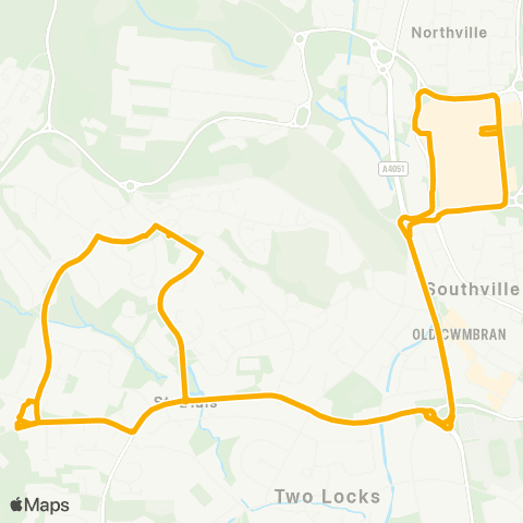 Stagecoach South Wales Cwmbran Bus Sta Stand D - Cwmbran Bus Sta Stand D1 map