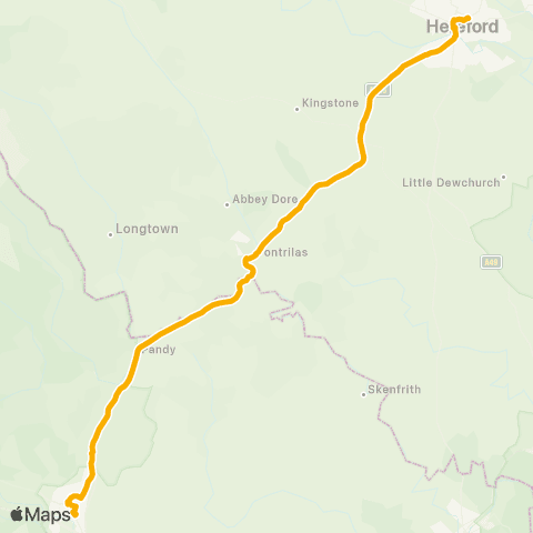 Stagecoach South Wales Country Bus Sta - Abergavenny Bus Sta Stand 3 map