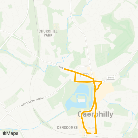 Stagecoach South Wales Caerphilly Interchange Stand 2 - Caerphilly Interchange Stand 11 map