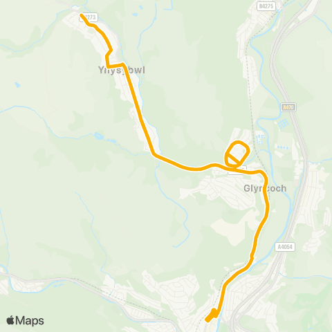 Stagecoach South Wales Pontypridd Bus Sta Stand 3 - Pontypridd Bus Sta Stand 3 map
