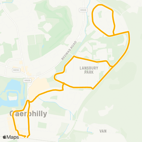 Stagecoach South Wales Caerphilly Interchange Stand 5 - Caerphilly Interchange Stand 11 map