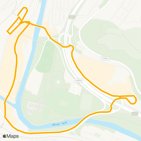 Stagecoach South Wales Pontypridd Bus Sta Stand 1 - Pontypridd Bus Sta Stand 1 map