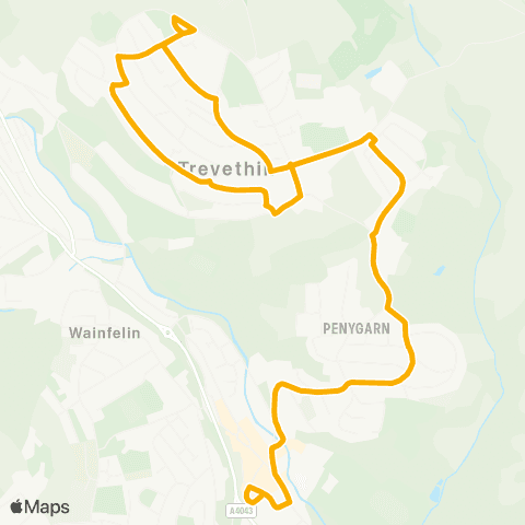 Stagecoach South Wales Market Square - Trevethin Shops map