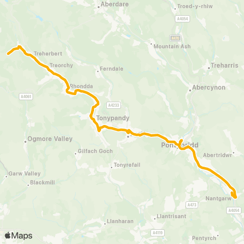 Stagecoach South Wales Turning Circle - Pontypridd Bus Sta Stand 6 map