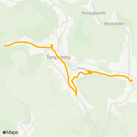 Stagecoach South Wales Howard St Terminus - Porth Interchange Bay 1 map