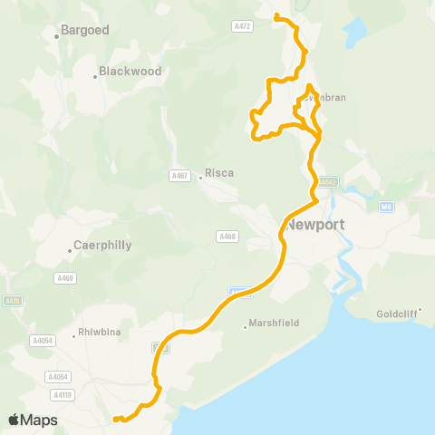 Stagecoach South Wales Greyfriars Road Gh - Town Hall 2 map